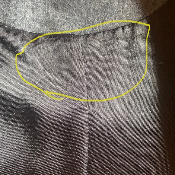 - Ruffle collar gray pea coat L - Picture 3 of 6